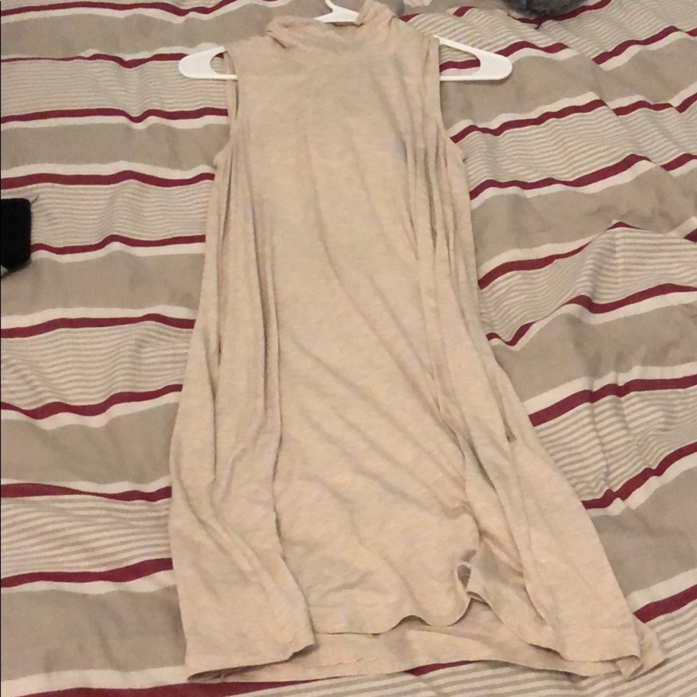 NUDE HALTER NECK DRESS